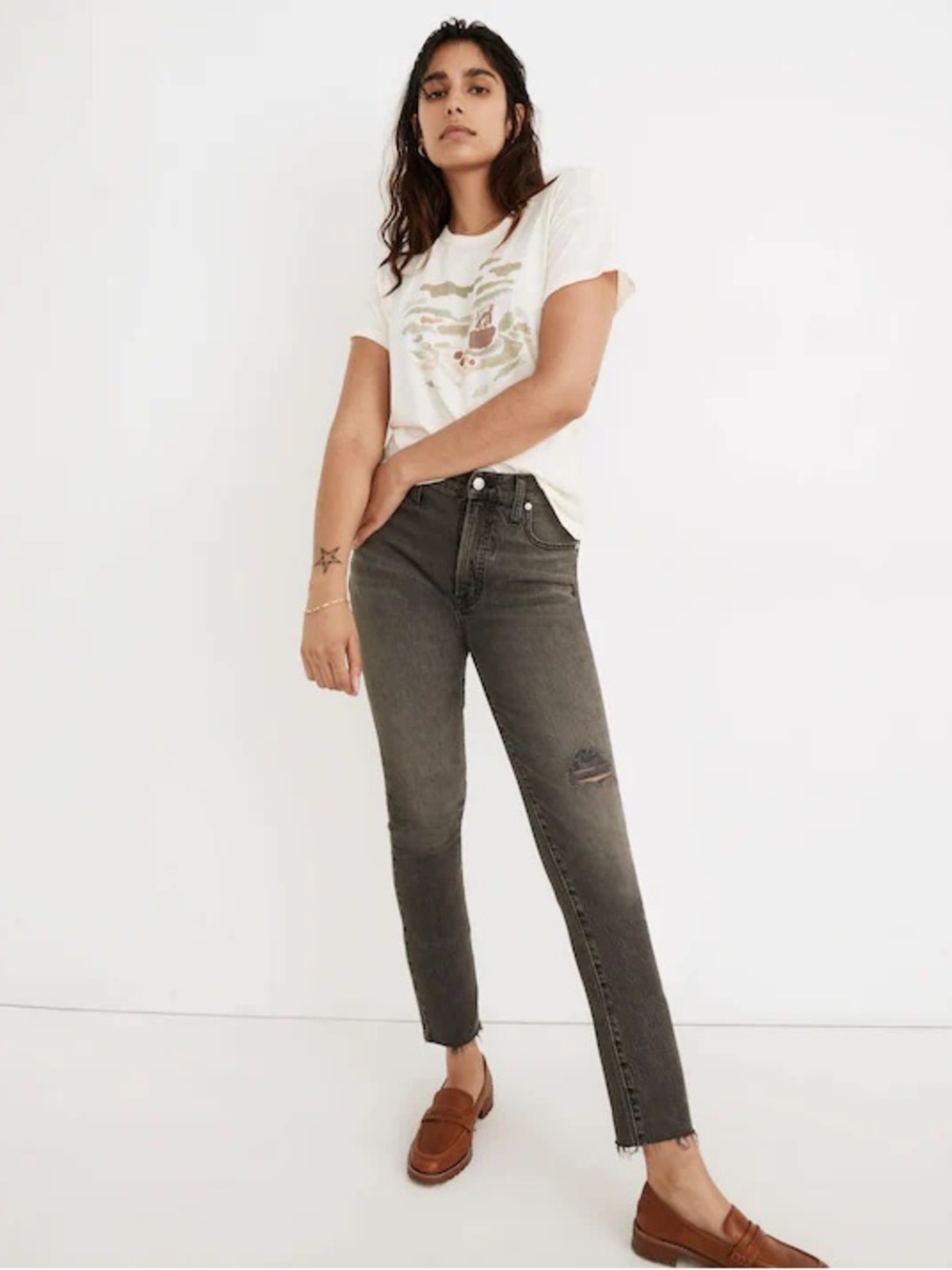 Madewell The Perfect Vintage Jean in Cosner Wash: Knee-Rip Edition Women’s 31